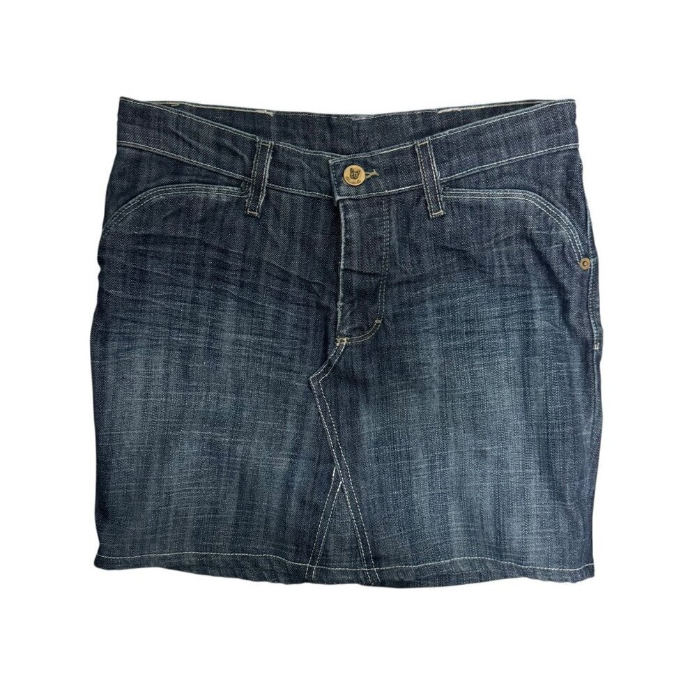 Frankie B. Jeans Denim Jacket and skirt suit size 4 zip front jacket mini skirt - Picture 4 of 12